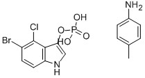 CAS 6578-06-9 5-Bromo-4-chloro-3-indolyl phosphate ملح p-toluidine،BCIP P-toluidine الملح، X-phosphate p-toluidine الملح
