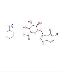 CAS 114162-64-0 ملح X-Glucorono CHA 5-Bromo-4-Chloro-3-Indolyl β-D-Glucuronide Cyclohexylammonium Salt