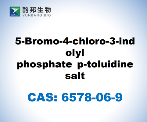 CAS 6578-06-9 5-Bromo-4-chloro-3-indolyl phosphate ملح p-toluidine،BCIP P-toluidine الملح، X-phosphate p-toluidine الملح